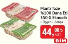 EKMECİK MANTI TAZE %100 DANA ETİ 350 G EKMECİK MANTI TAZE %100 DANA ETİ 350 G
